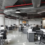 Open workspace with abundant daylight